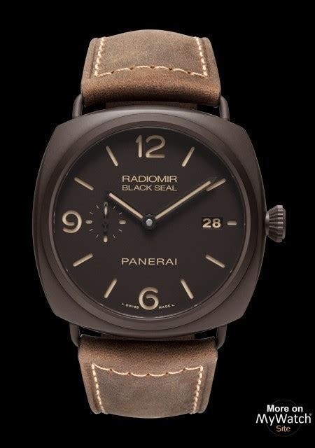 panerai black seal composite radiomir brown|panerai radiomir vintage.